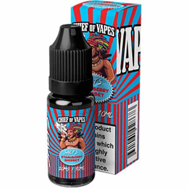 Chief of Vapes Salt - Strawberry Sherbet - 10ml 10/20mg 50/50 – Pack of 10